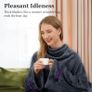 Winthome Wearable Blanket with Sleeves. Soft and Warm for Sofa Lovers. Two Sizes, with Elastic Cuffs, Hook and Loop Fastener MULTIPLE COLOURS/SIZES AVAILABLE (FREE POSTAGE) Image 8