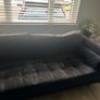 Navy three seater sofa Image 6