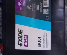 Exide EK151 start stop auxiliary car battery