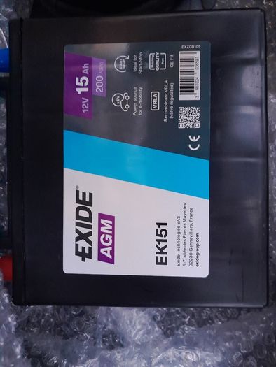 Exide EK151 start stop auxiliary car battery