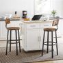 _Set of 2 bar stools, kitchen chairs with sturdy metal frame, seat height 73.2 cm, easy assembly, industrial design, vintage brown-black Image 2