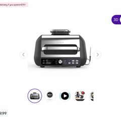 NINJA Foodi Max Pro AG651UK 7 in 1 Health Grill and Air Fryer