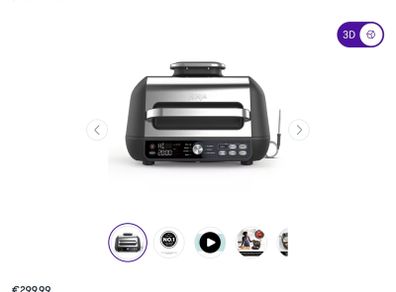 NINJA Foodi Max Pro AG651UK 7 in 1 Health Grill and Air Fryer
