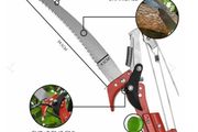 14ft Detachable Pole Pruning Saw Lopper Pruner Trimmer Alloy Steel 8m 8 Pole