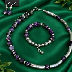 Genuine Amethyst Jewelry Set
