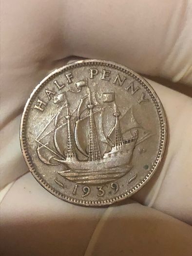 George VI half penny  x 36 Pictures