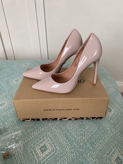 River Island Pink patent heels
