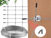 Plant Support,T316 Stainless Steel Trellis for Climbing Plants, Professional System with Wall Brackets 16Holders, 24 m Rope