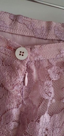 IN VOGUE mauve lace overlay skirt Sz 12 (Fit 10-12UK)