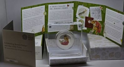 Royal Mint Silver Proof 2017 50p Mr. Jeremy Fisher Beatrix Potter Box & COA