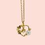Flower Heart  Pendant Necklace Image 2