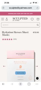 Sculpted by Aimee Hydration Heroes 3 pack Sheet Masks.