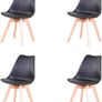 Set of 4 Scandinavian Dining Chairs, Upholstered Chairs with Beech Wood Legs for Dining Room, Living Room, Bedroom, Kitchen Image 6