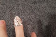 vintage sterling silver fingertip ring