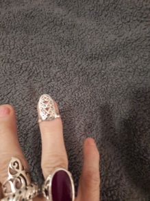 vintage sterling silver fingertip ring