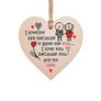 Romantic Wooden Heart-Shaped Pendant Image 2