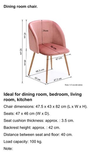 Pinky Velvet Accent Chair with arm rest and Wooden effect Metal Legs