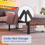 3ft Single Bed Frame with Storage Headboard,LED Lights Image 3