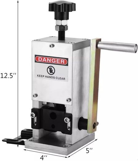 Manual Wire Stripping Machine Copper Cable Peeling Stripper w/ Drill Connector