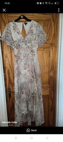 Boohoo Size 14 floral cut out maxi dress