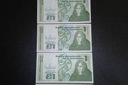 Five unc 1989 Queen meave lrish banknotes