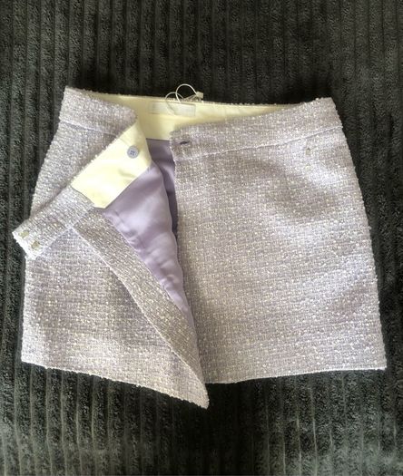 New MNG Mango Gigi mini wrap skirt size XS tweed