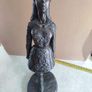 Vintage Genesis Fine Art Cold 27 CM. TALL Cast Bronze Resin Lady Image 8