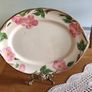 Vintage Franciscan Desert Rose hand decorated 14" oval serving platter made in Staffordshire England Image 2