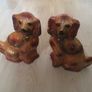 Fabulous PAIR of LARGE Russet Coloured Staffordshire Dogs Image 3