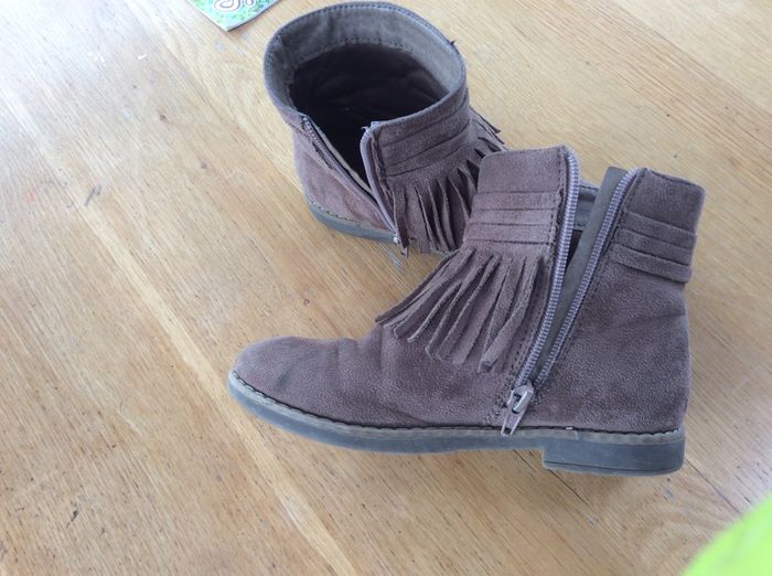 Beige ankle boots