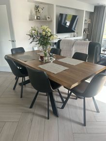 dining table and 6 dining chairs