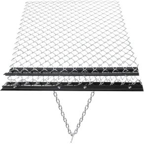 Drag Harrow, 4' x 5' ATV Chain Harrow, UTV Tractor Attachments Field Drag Mat for Landscape Leveling or Sod Prepping, Durable Harrow Rake Grader for Gravel Driveway, Farm, Garden, Field