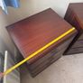 Mahogany chest of drawers and side locker Image 4