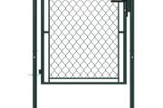 Garden Gate Steel 100x100 cm Green
