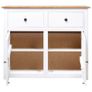 Sideboard White 93x40x80 cm Solid Pinewood Panama Range Image 7