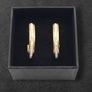 Gold Bonded 925 Sterling Silver & CZ Hoop Earrings Image 2