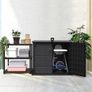 Cedargrain StoreAway 850L Plastic Garden Storage Shed - Outdoor Storage Shed, Wheelie bin box, Durable Construction, Ideal for Tools, BBQs & 2x 120L Garbage Bins, 130x74x110 cm, Dark Grey Image 6