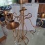 Gold color Painted Wrought iron Wall Candle Holder for 5 Candlesticks Image 9