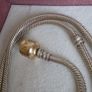 Pandora snake necklace Sterling silver size (40.5cm)gold claps 14k (g585) signs of wear on the clasp please check the all photos Image 8