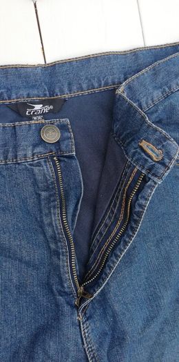 Crane mens blue jeans with fleece/flannel inner lining for cold protection W36 L32
