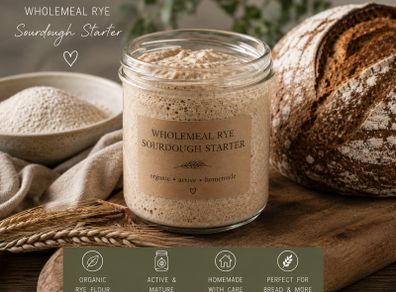 100 g of Organic Wholemeal Rye Sourdough starter