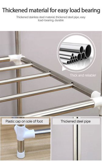 kitchen storage and organization Stainless steel dish drainer Multi-layer Kitchen shelf Pan organizer Floor-standing Rack