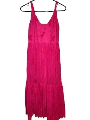 Black Milk Mew sheer maxi dress hot pink