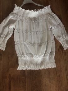 River Island White off shoulder Top BNWT
