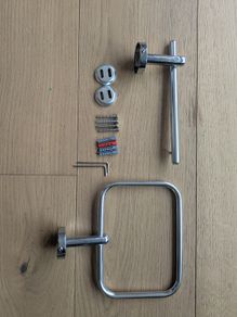 Brand new chrome, toilet and towel holder