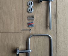 Brand new chrome, toilet and towel holder