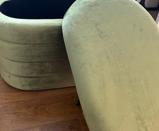 Green Velvet Ottoman with storage