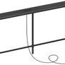 Skinny Console Table with Power Outlets, 160 cm Narrow Sofa Table, Behind Couch Table with Charging Station for Plants, Living Room, Black Image 6