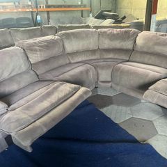 Beige corner recliner manual recliner sofa