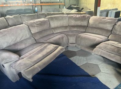 Beige corner recliner manual recliner sofa